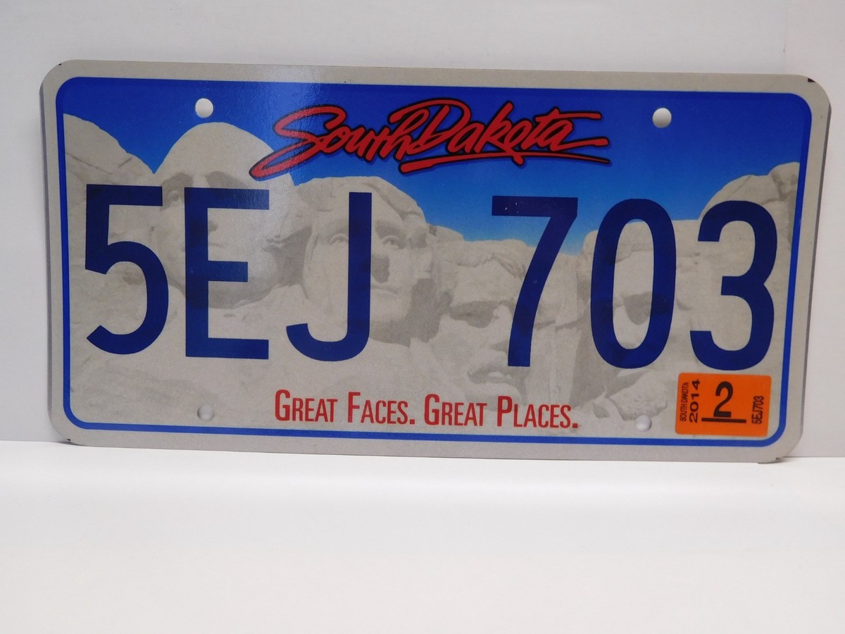 Lot of 8 South Dakota Flat License Plates-Variety-Very Nice