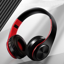 Wireless Bluetooth Headphones V5.3 Over Ear Stereo Bass Mic 20H Play