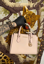 Michael Kors Sheila handbag - powder blush pink color with matching wallet