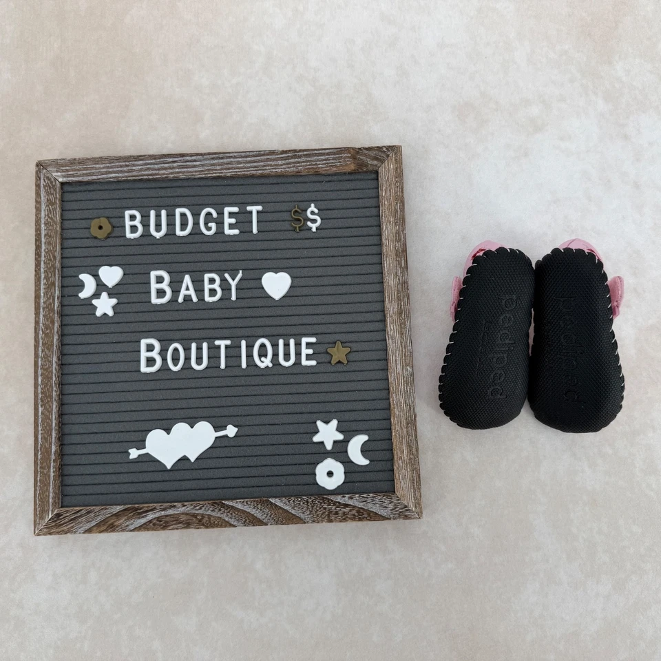 Zapatos de Bebé PEDIPED Originales Rosa Estrella Cuero Talla 6-12 Meses Foto 4 de 4