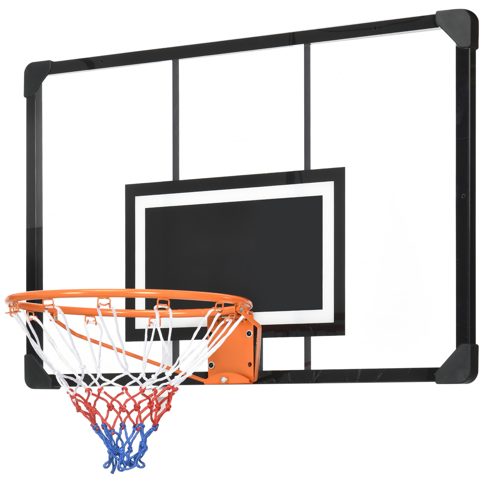 Soozier Wall Mounted Basketball Hoop with Shatter Proof Backboard