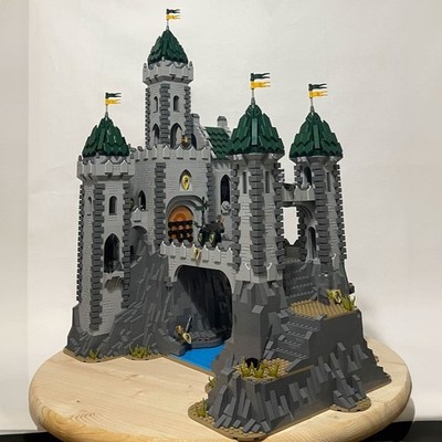 MOC-152895 Medieval Green Dragon Fortress Castle Model 6721 Pieces Building Kit