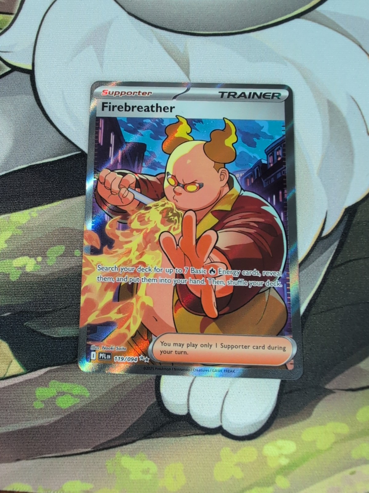 Firebreather 119/094 Ultra Rare Phantasmal Flames Pokemon Holo Near Mint