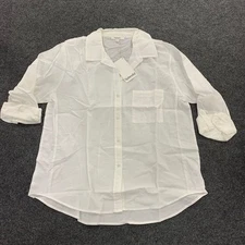 SPLENDID Reese Button Down Shirt Women's Size M White