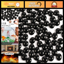 5Lb Black Glass Marbles - Decorative Pebbles for Vases, Fish Tanks, Crafts  Mor