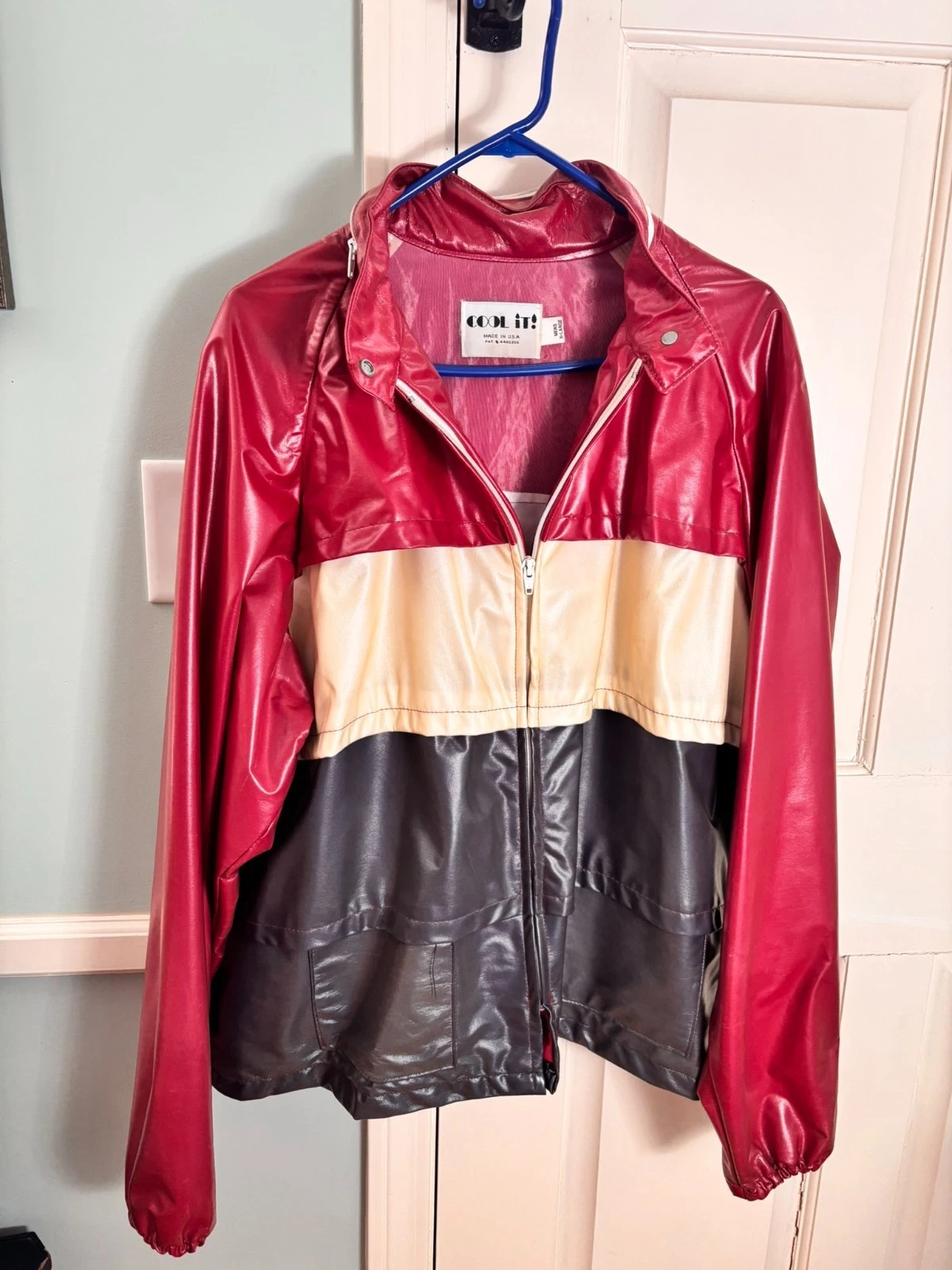 Vintage 1981 Cool It! Rain Jacket and Pants Set Men's XL Hip Hop Look!