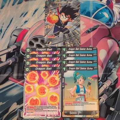 Four-Star Ball BT6-117 R Gold Foil + 4 x Dragon Ball BT5-117 / Seeker Bulma 107 C