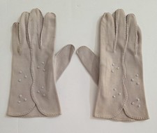 Vintage Handsewn in Japan Women's Size 7 Gray Gloves