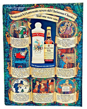 Seagram's VO Canadian Whisky 1977 Christmas Print Ad Bar Wall Decor