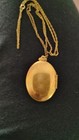 VINTAGE GOLDFILLED GOLD FILL FLORAL ETCHED PICTURE LOCKET W 22" GF CHAIN Nice — photo 6