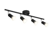 Mylight LED Deckenstrahler 4Er Spot 50 X 16 Cm Schwarz Warmweiß Deckenleuchten