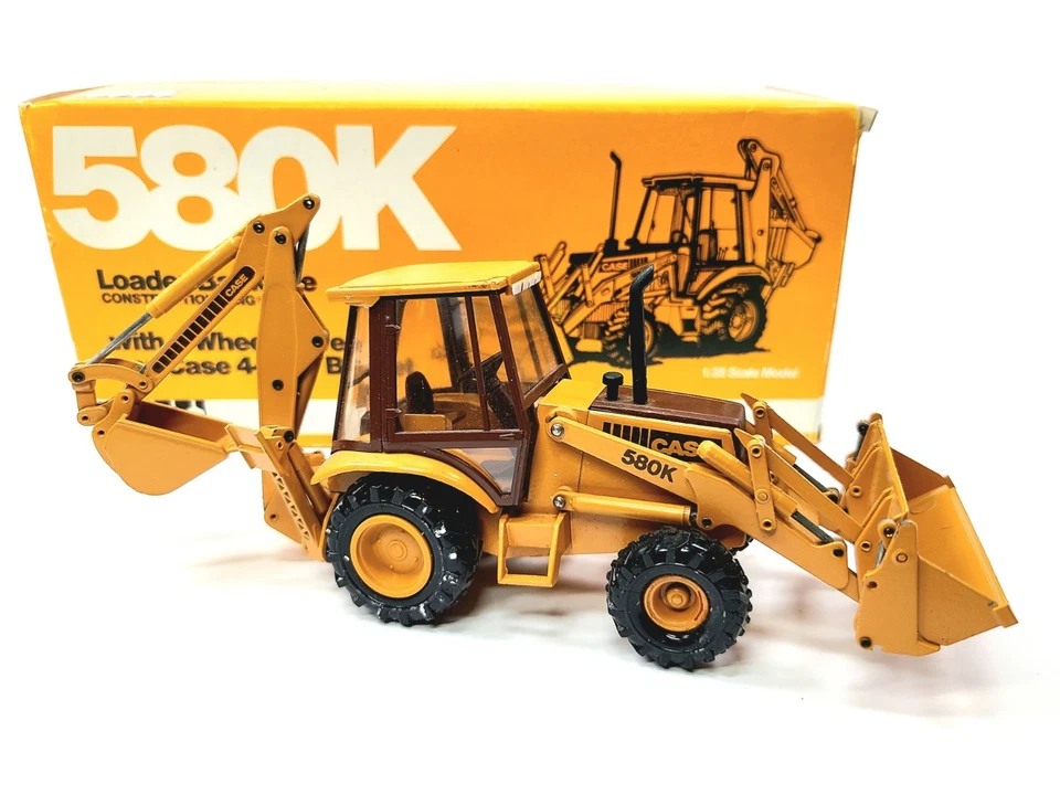 Retroexcavadora Case 580K - Conexpo '87 - Conrad escala 1:35 Diecast modelo #2934CX Foto 3 de 4