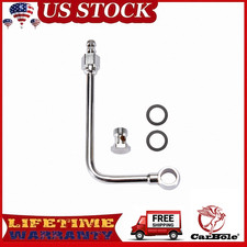 Chrome Steel Fuel Line 8126 For Edelbrock Carb 38 Barb Inlet Banjo Bolt