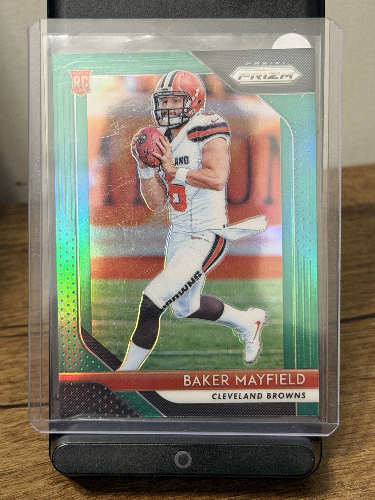 Panini 2018 Prizm Football Baker Mayfield #201 Green Prizm Rookie Browns