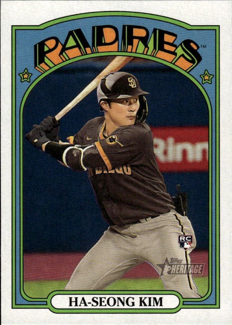 2021 Topps Heritage #619 Ha-Seong Kim Chrome Purple Refractor