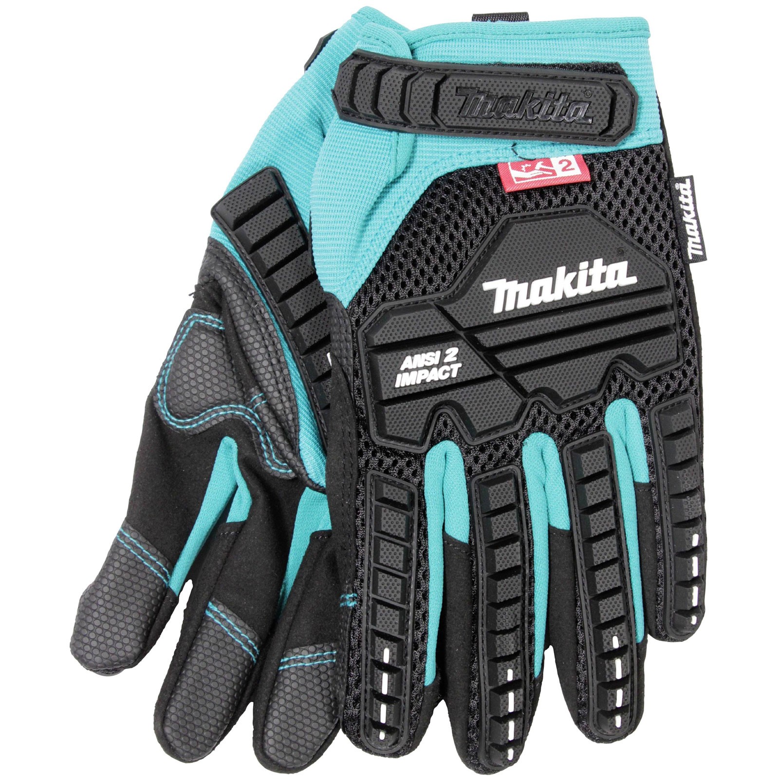 Makita Work gloves durable XL with non-slip leather trim