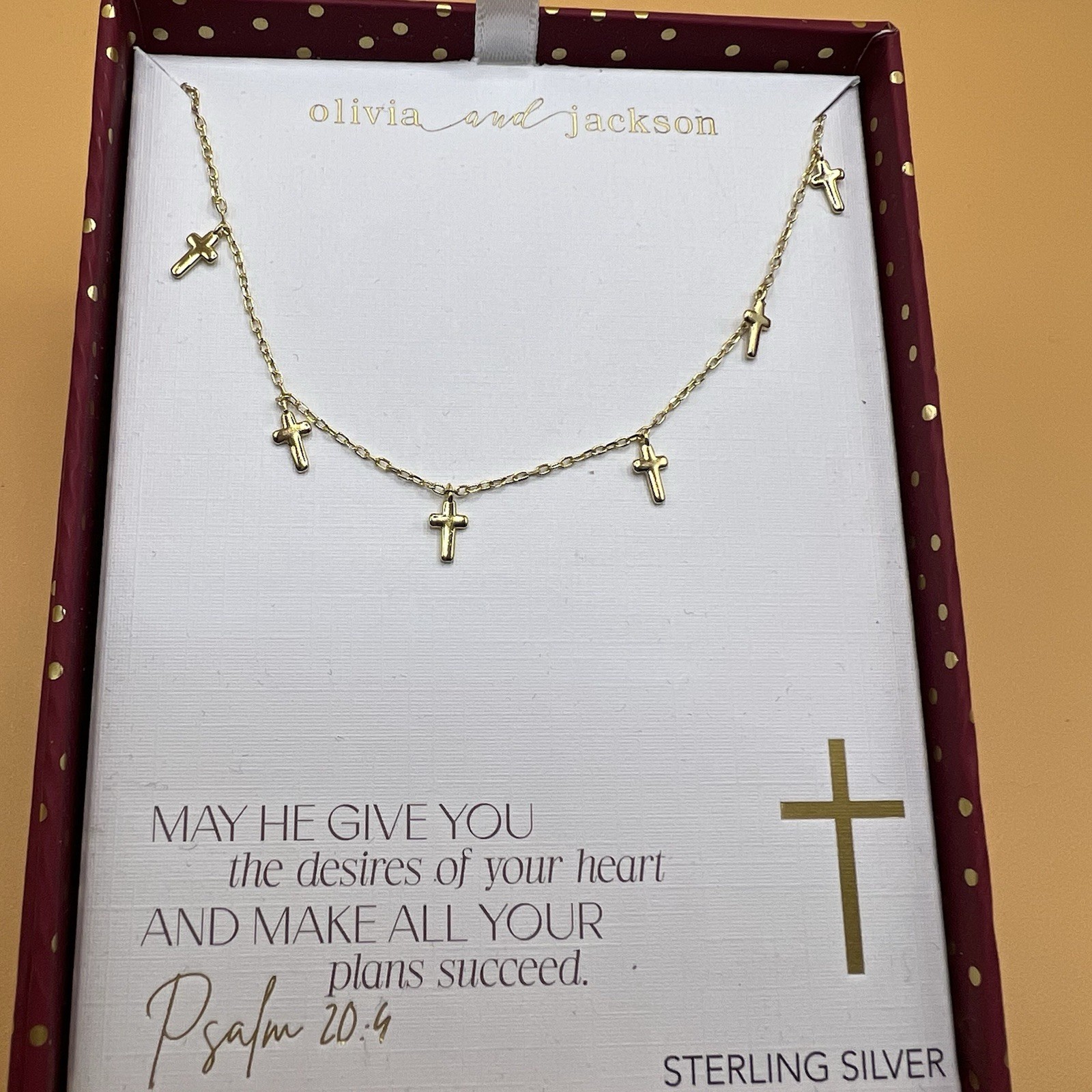 Olivia & Jackson Sterling Silver 6 Cross Pendant Necklace image 2