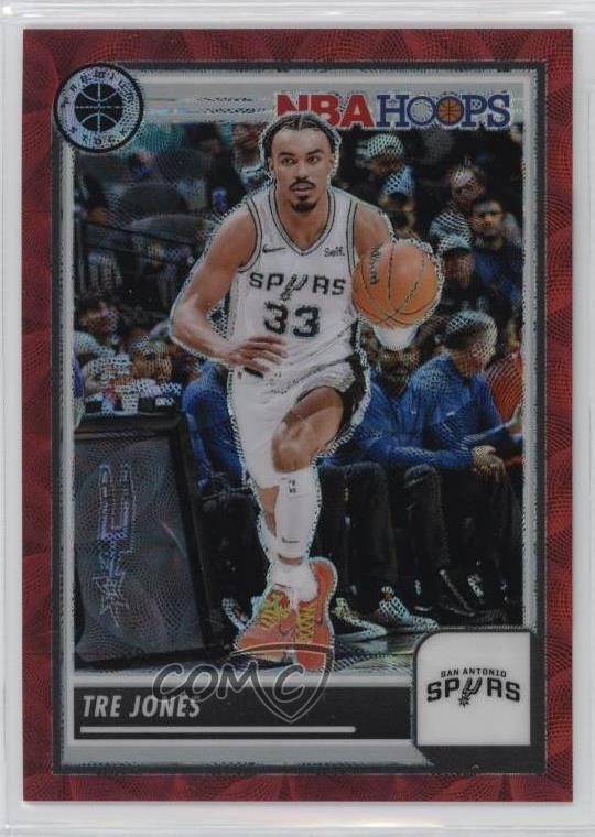 2023-24 Panini NBA Hoops Premium Stock Red Prizm 14/88 Tre Jones #165 0ud4