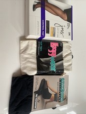 Women  s Plus Size Tights 3 Pair - 2 Black 1 Ivory New  Read  