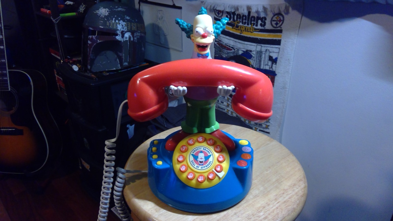 the Simpsons Krusty phone, landline, multiple function actual real phone.
