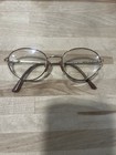 Vintage Oval Glasses Light Brown Frame Tortoiseshell Inlays