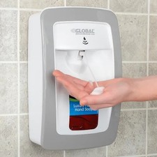 Global Industrial? Automatic Dispenser for Foam Hand Soap/Sanitizer - White/Gray