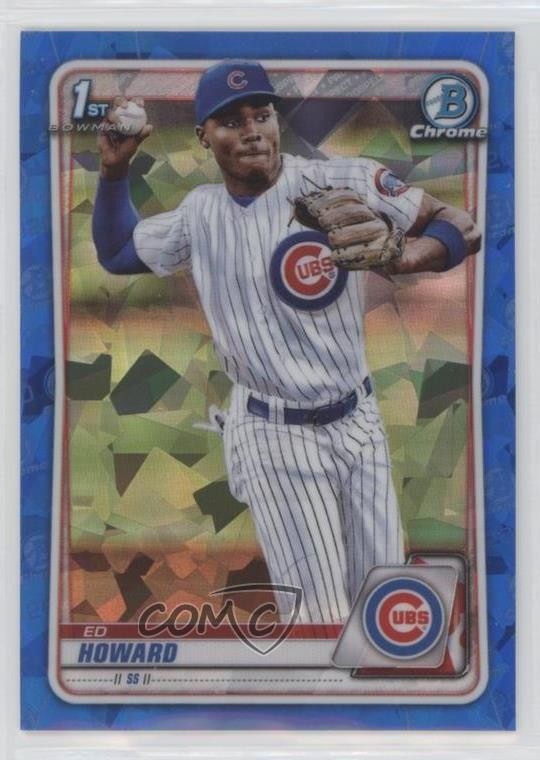 2020 Bowman Chrome Draft Sapphire Edition Ed Howard #BD-98 3d2
