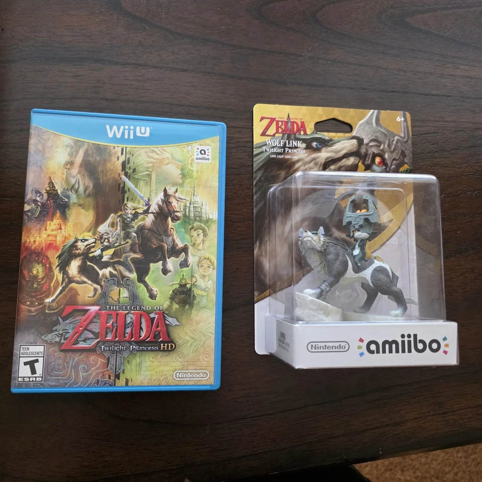 Legend Of Zelda Twilight Princess Wii U с Amiibo Wolf Link в комплекте в коробке - Изображение 4 из 4