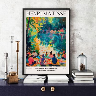 Henri Matisse Druck, Henri Matisse Ausstellungsposter, buntes Wandbild (19d)