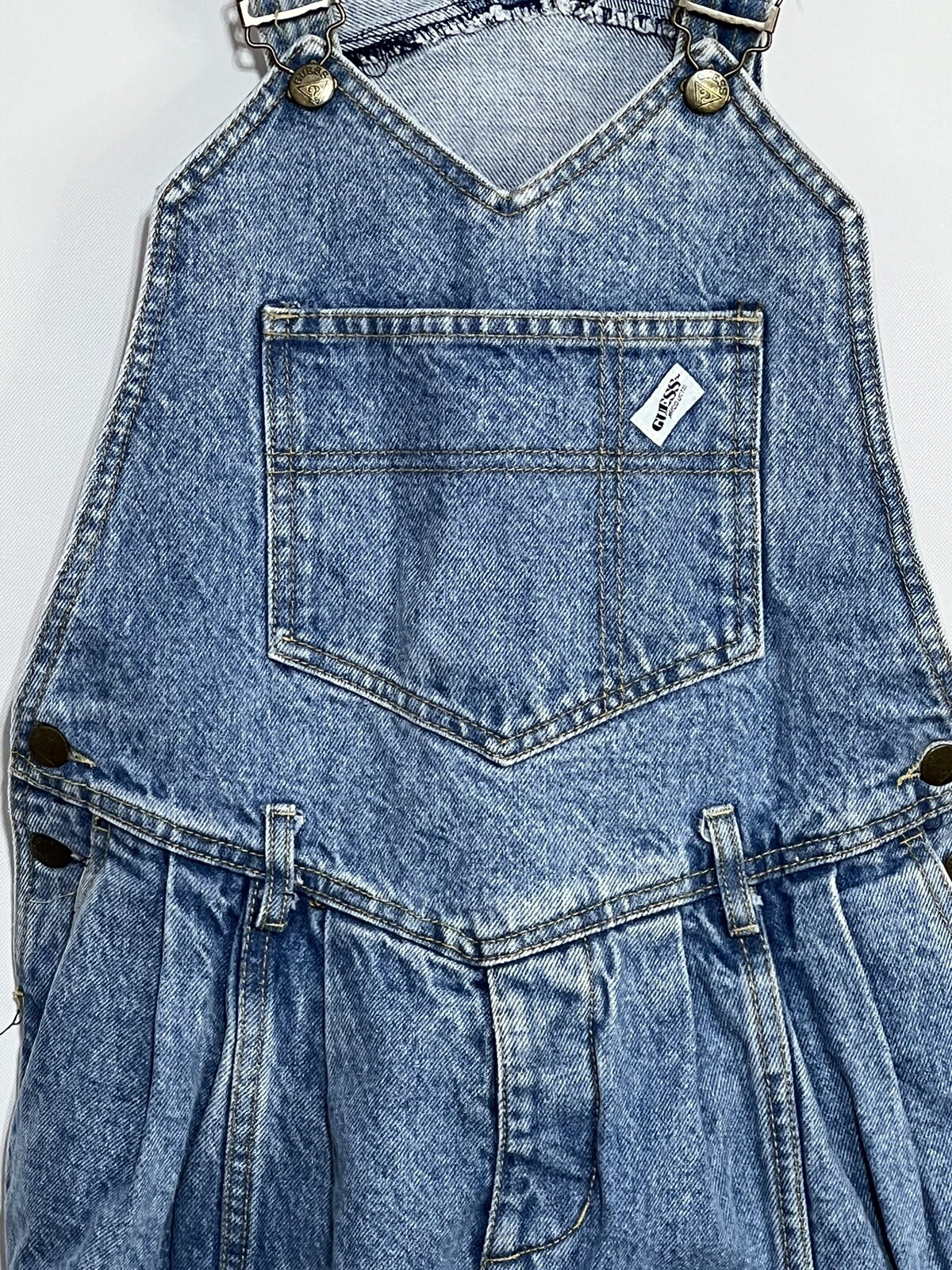 Vintage 1980's Guess by Georges Marciano Women's Denim Overalls Sz 2 USA Made image 6
