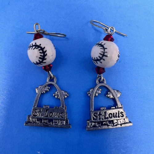 Redbirds St. Louis Cardinals Earrings and Neckless Pendent - Picture 10 of 23