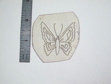 vtg 1960s 1970s Tattoo Flash acetate stencil Butterfly Moth signed BF2