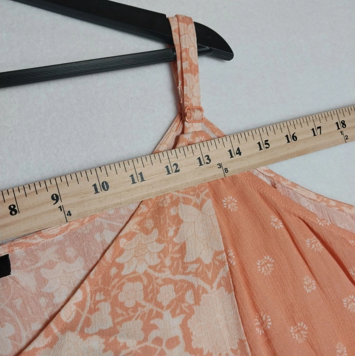Torrid Shirt Womens 5XLarge Peach Floral Crinkle Tank Gauze Adjustable NWT - product detail image 13
