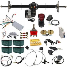 Go Kart Rear Differential Axle Kit 48V 500W 1000W Motor for Golf ATV Cart Trike