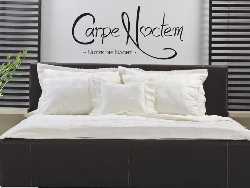 S223 XXL Wandtattoo "Carpe Noctem" Nutze die Nacht aufkleber Schlafzimmer