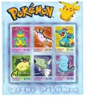 Antigua and Barbuda 2002 - Water Pokemon - Sheet of 6 Stamps - Scott #2586 - MNH