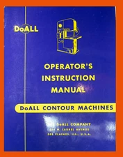 DoALL 16-2, 26-2, 36-2, 60-2 Bandsaw Saw Operators Maintenance and Parts Manual