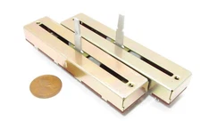 2 Pack 60mm Alps Dual 50K Slide Pot, Detent 4BM Linear Taper Potentiometer 4B Ci