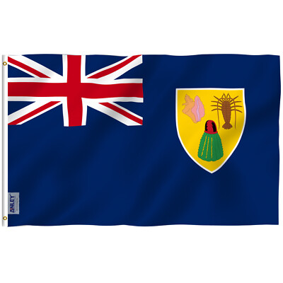 Anley Fly Breeze 3x5ft Turks and Caicos Islands Flag Turks Caicos Islands Flag