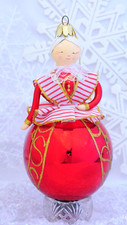 Santa's Best Mrs. Claus Glass Christmas Ornament