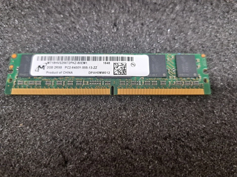New, Micron Tech, MT18HVS25672PKZ-80EM1, Memory Module DDR2 SDRAM 2GB 244-MiniRD - Image 3 of 4