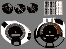 Premium Dash Decal 70 Amc Javelin Amx Full Kit 140mph With Tach Blackwhite
