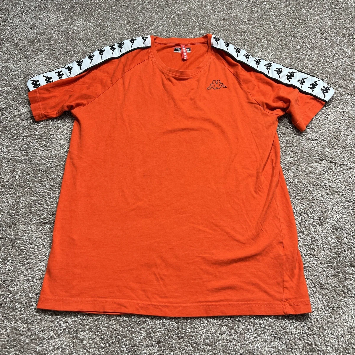 Resten grad grube Kappa Men&#039;s Logo Tape Orange Tee T- Shirt Large | eBay