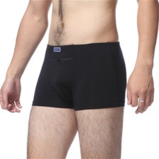 1X Herren Atmungsaktive Boxer Slips Reise Mit Versteckter Tasche Unterwäsche