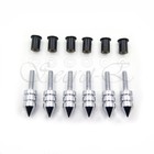 Spike Windscreen Bolt Kit- Chrome Aluminum Bolts, Screws, Washers, Well Nuts.