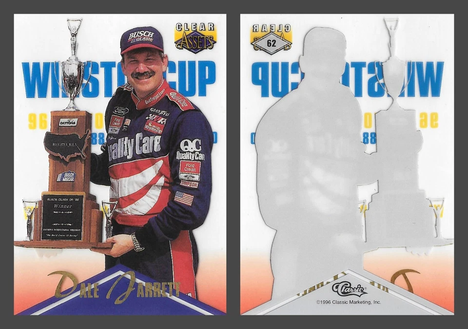 1996 Clear Assets - #62 Dale Jarrett - Clear Acetate Card - NASCAR Auto Racing - Image 3 of 4