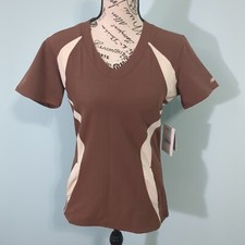  XS New Balance Women's Medical Uniform Scrub Top brown