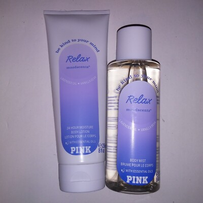 PINK Relax ボディローション 236ml Set of 2 Victoria Secret PINK Lotion & Mist Relax Moodscentz Body