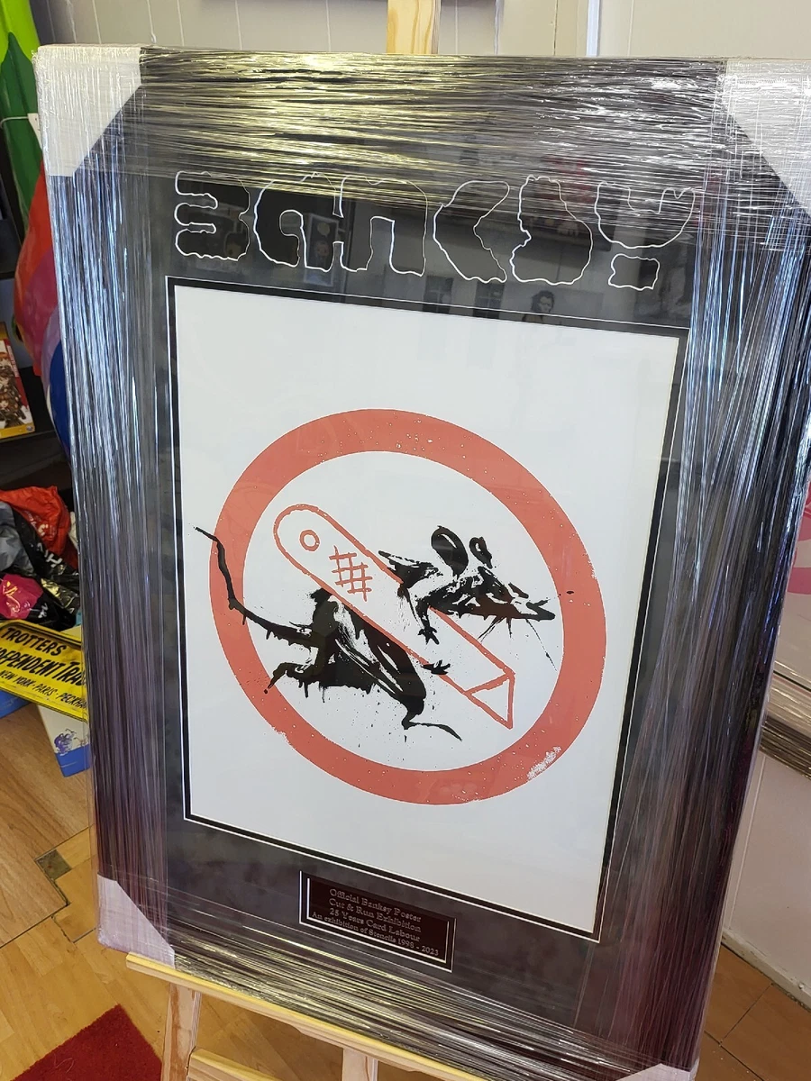 Official Banksy Cut and Run Framed Poster GOMA 2023 LIMITED SALE, With Reciept eBay BANKSY: CUT RUN EXHIBITION POSTERS
