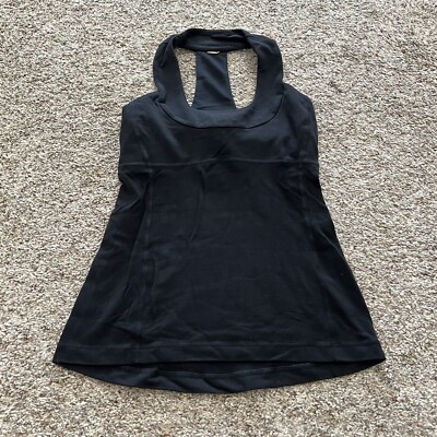 LULULEMON Scoop Me Up Tank Sport Top Size 4 Black Workout